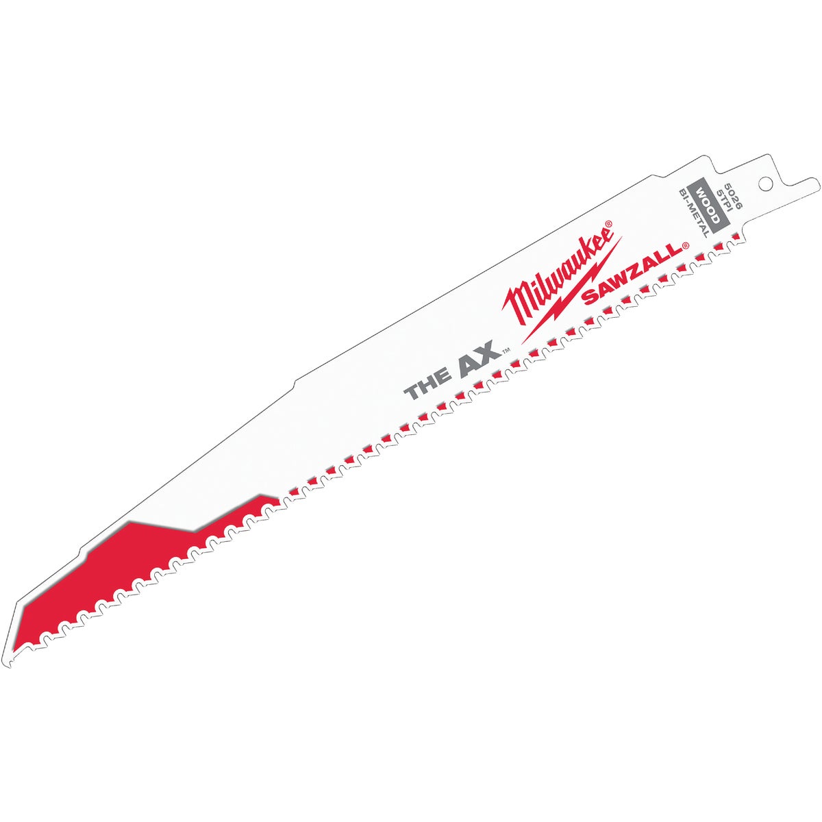 Milwaukee SAWZALL The AX 9 In. 5 TPI Wood with Nails Demolition Reciprocating Saw Blade (5-Pack) Image 1