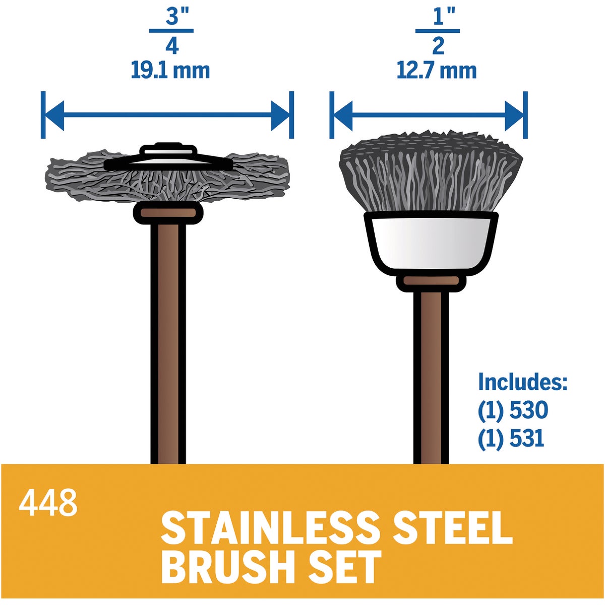 Dremel Stainless Steel Brush Set (2-Pack) Image 4
