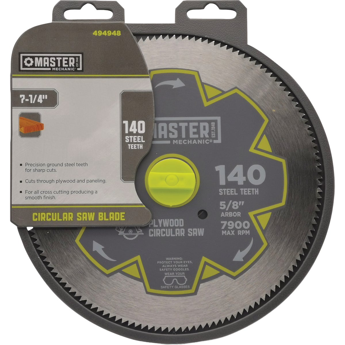 Master Mechanic 7-1/4 In. 140-Tooth Plywood/Paneling Circular Saw Blade