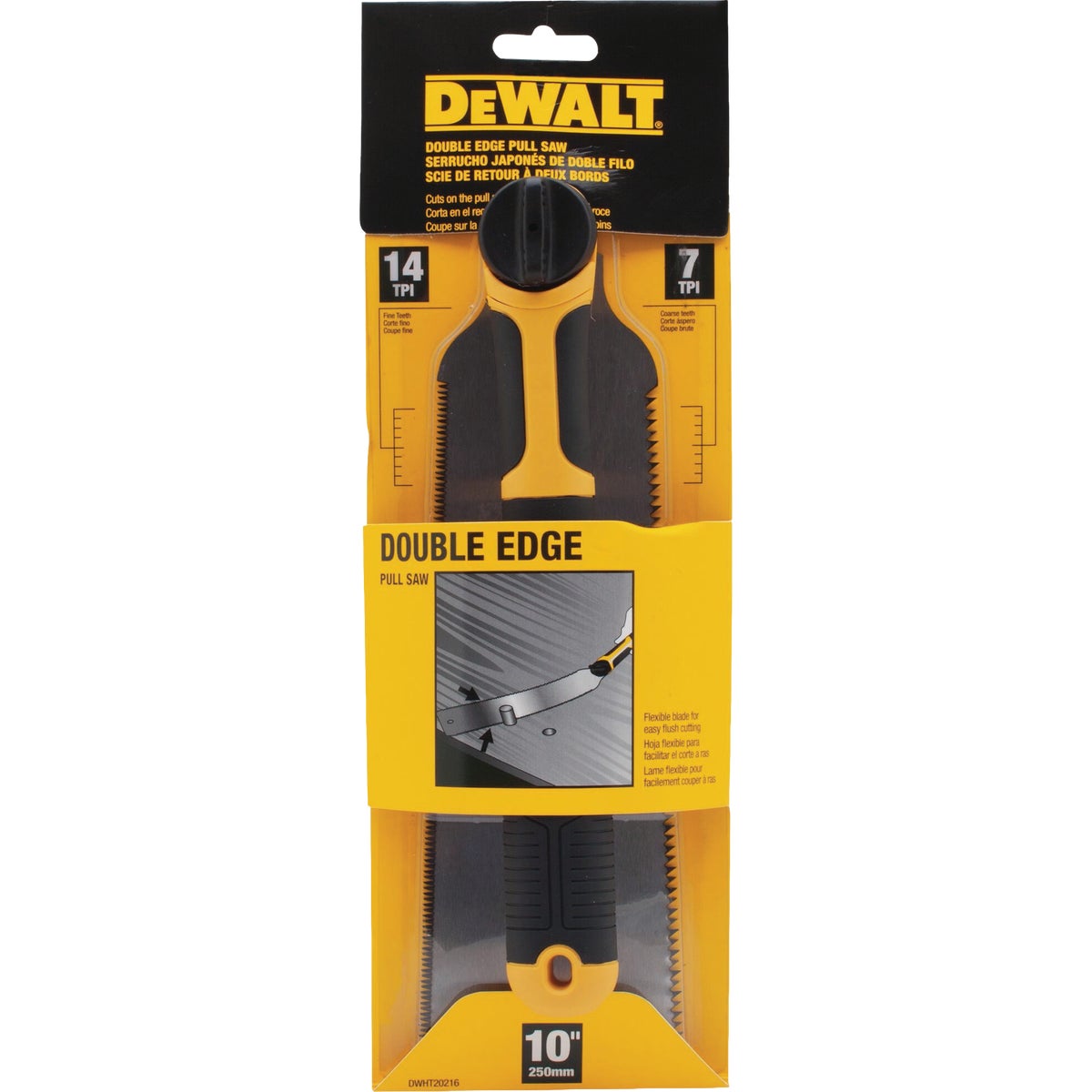 DEWALT 10 In. Flush Cut Double Edge Pull Saw Image 2