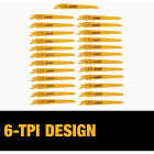 DEWALT 6 In. 6 TPI Taper Back Bi-Metal Reciprocating Saw Blade (5-Pack) Image 5