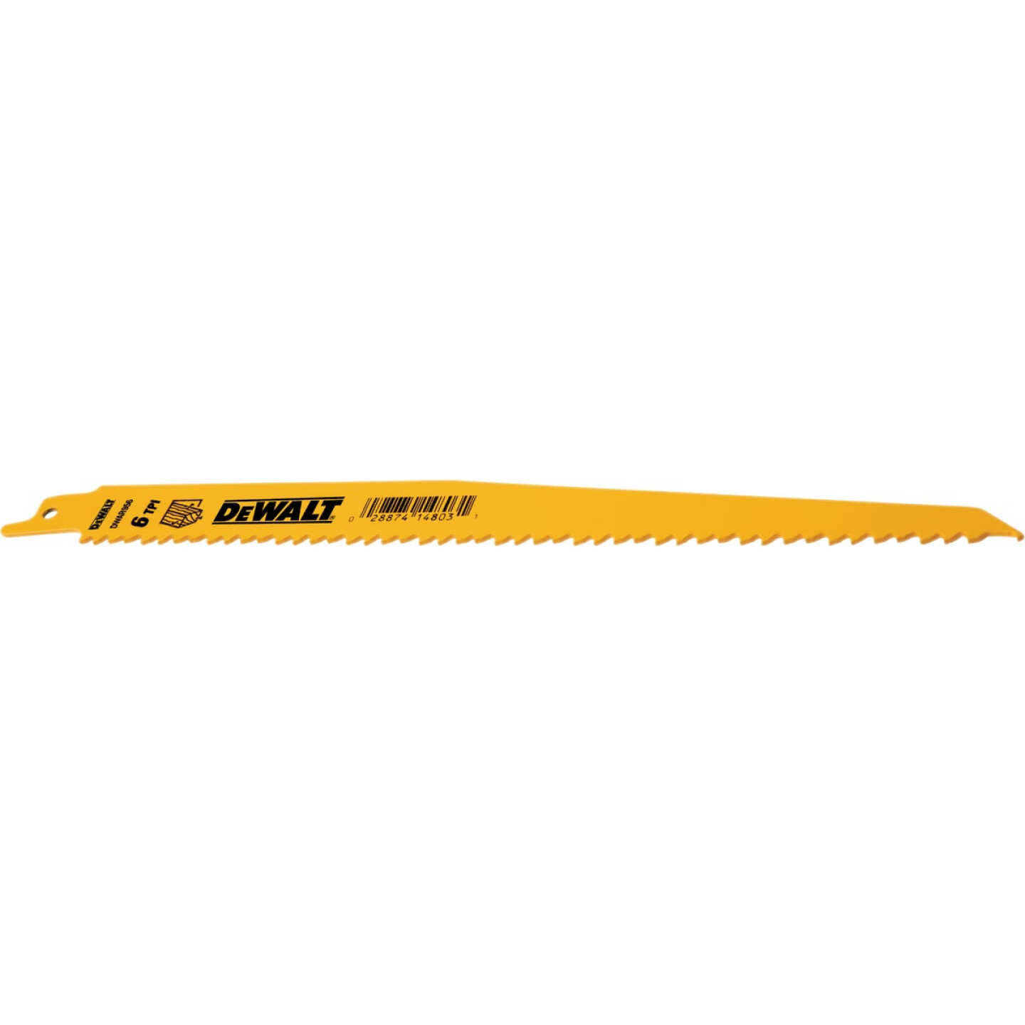 DEWALT 9 In. 6 TPI Taper Back Bi-Metal Reciprocating Saw Blade (5-Pack) Image 1