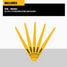 DEWALT 9 In. 6 TPI Taper Back Bi-Metal Reciprocating Saw Blade (5-Pack) Image 6