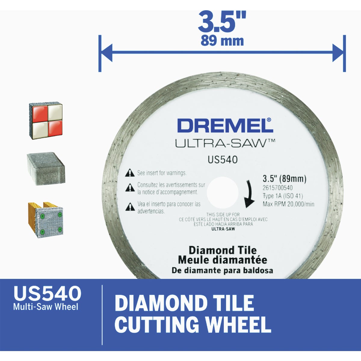 Dremel Ultra-Saw 3.5 In. Diamond Tile Wheel Image 2