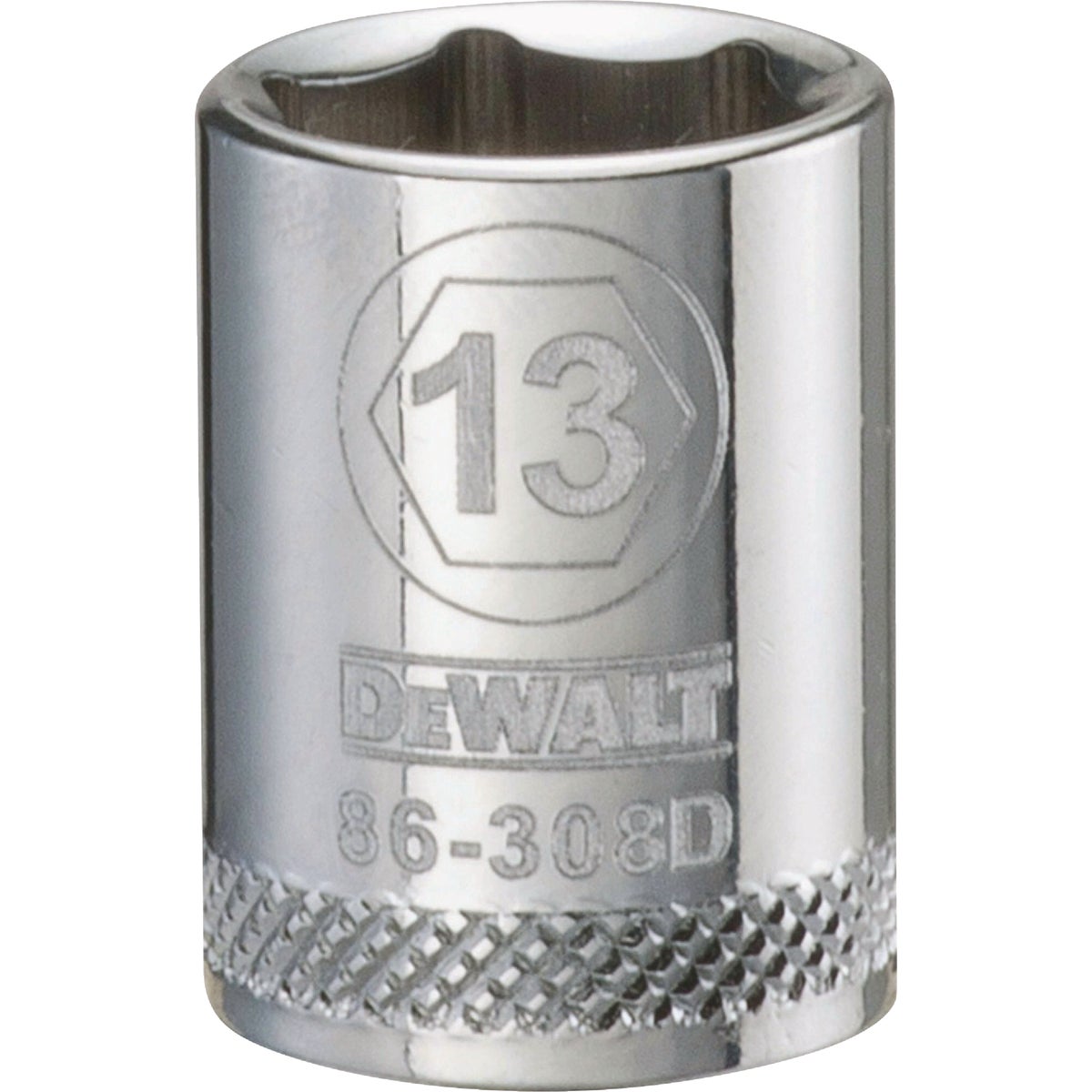 DEWALT 3/8 In. Drive 13mm 6-Point Shallow Metric Socket