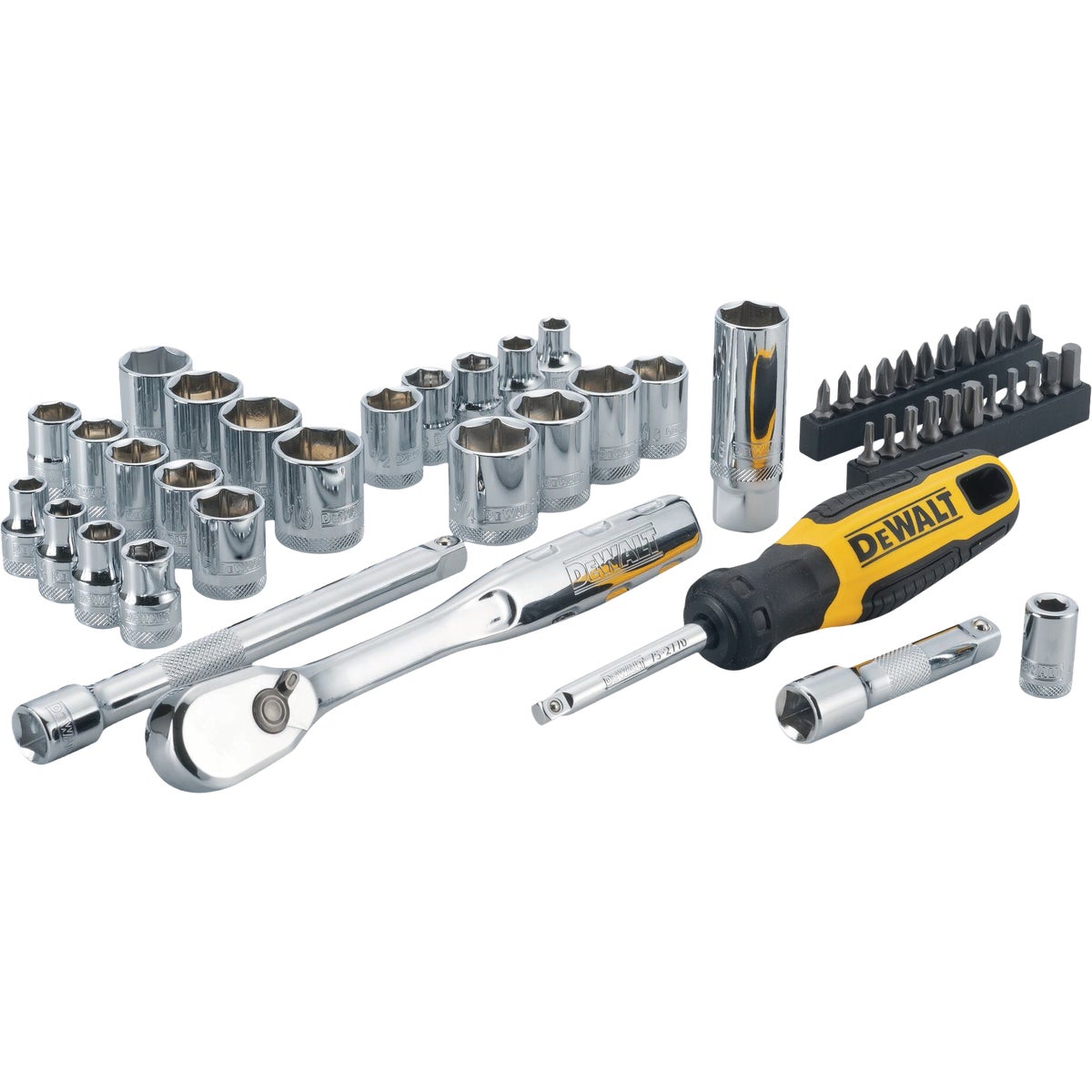 DEWALT SAE & Metric Mechanics Tool & Socket Set (50-Piece) Image 4