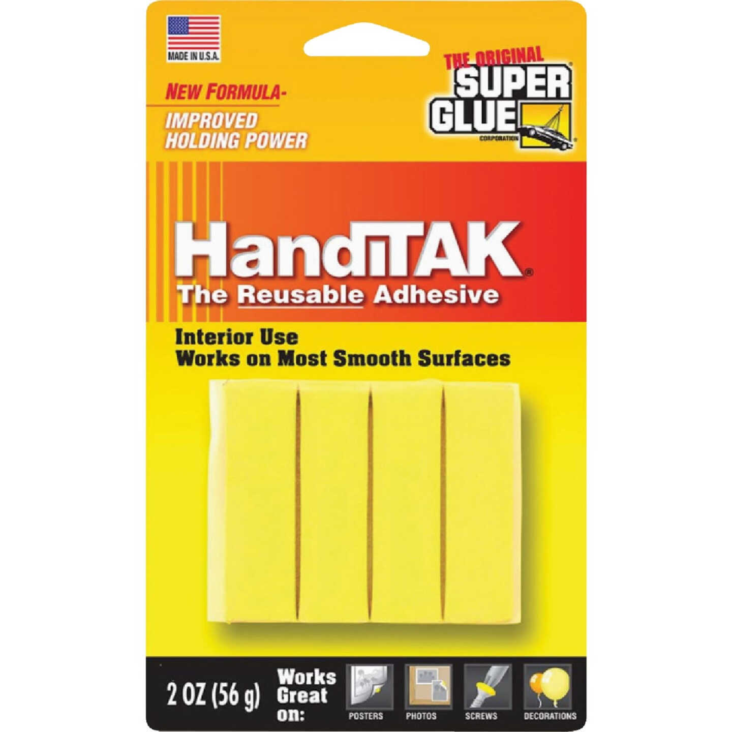 Super Glue 2 Oz. Yellow Reusable Papertak Putty Image 1