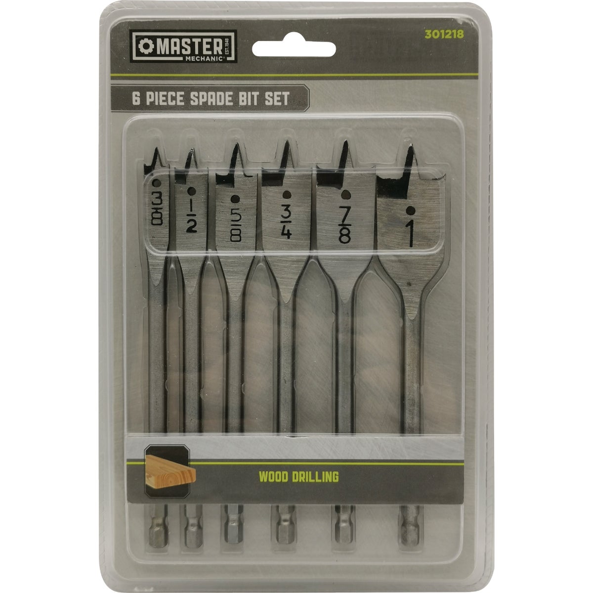 Master Mechanic Spade Bit Set (6-Piece)