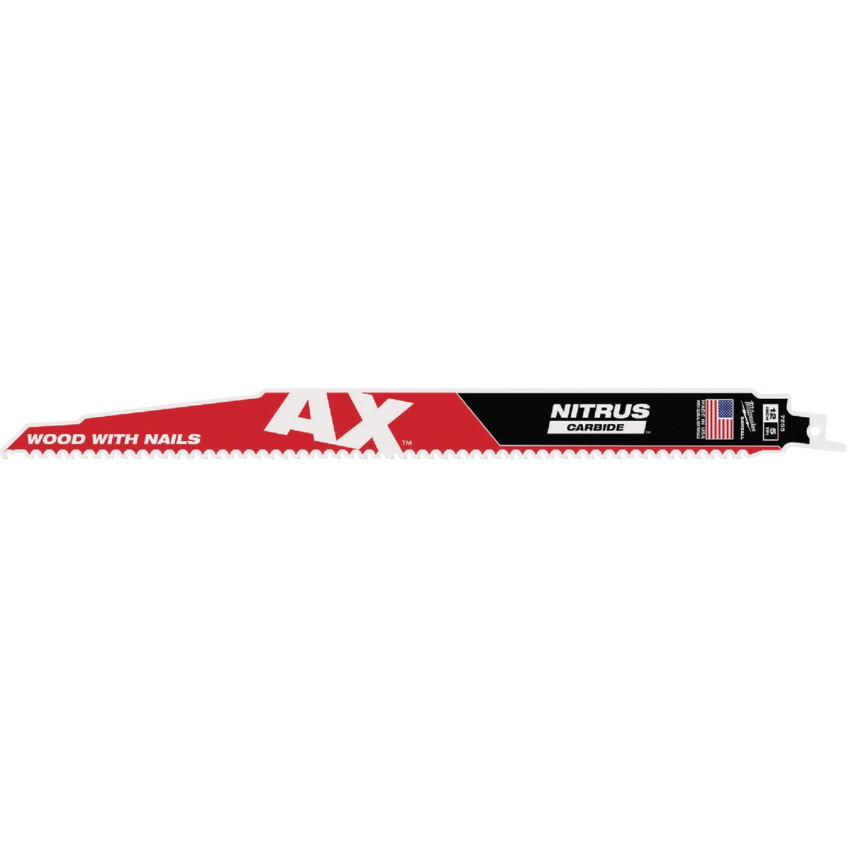 Milwaukee SAWZALL AX 12 In. 5 TPI Nitrus Carbide Reciprocating Saw Blade