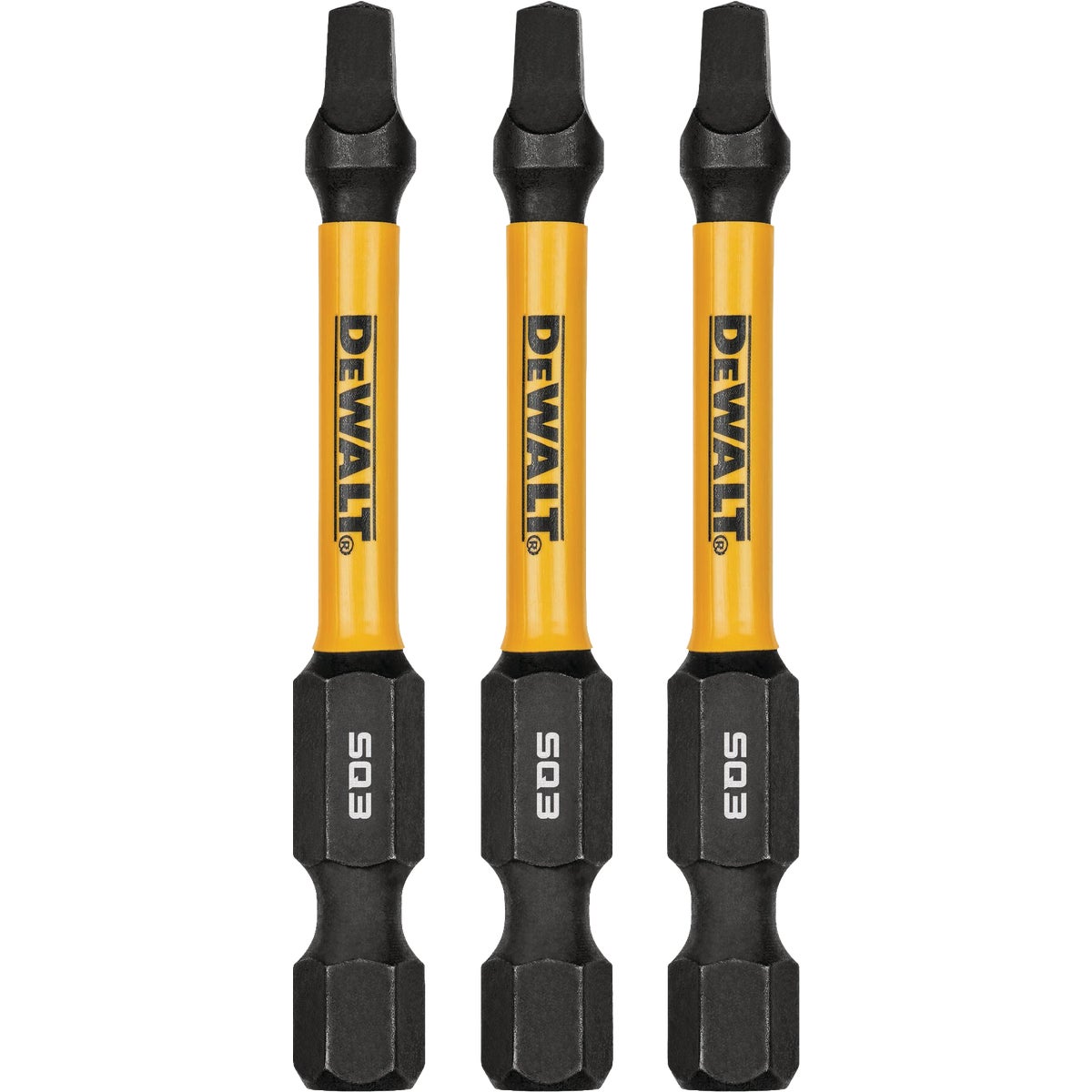DEWALT Elite Series FlexTorq 2.25 In. Square #3 Impact Screwdriver Bit (3-Pack)