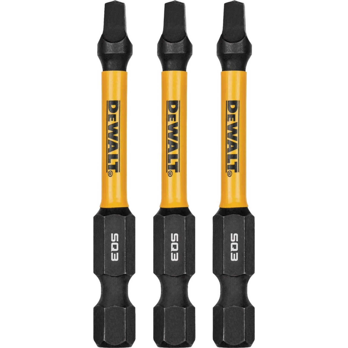 DEWALT Elite Series FlexTorq 2.25 In. Square #3 Impact Screwdriver Bit (3-Pack) Image 1