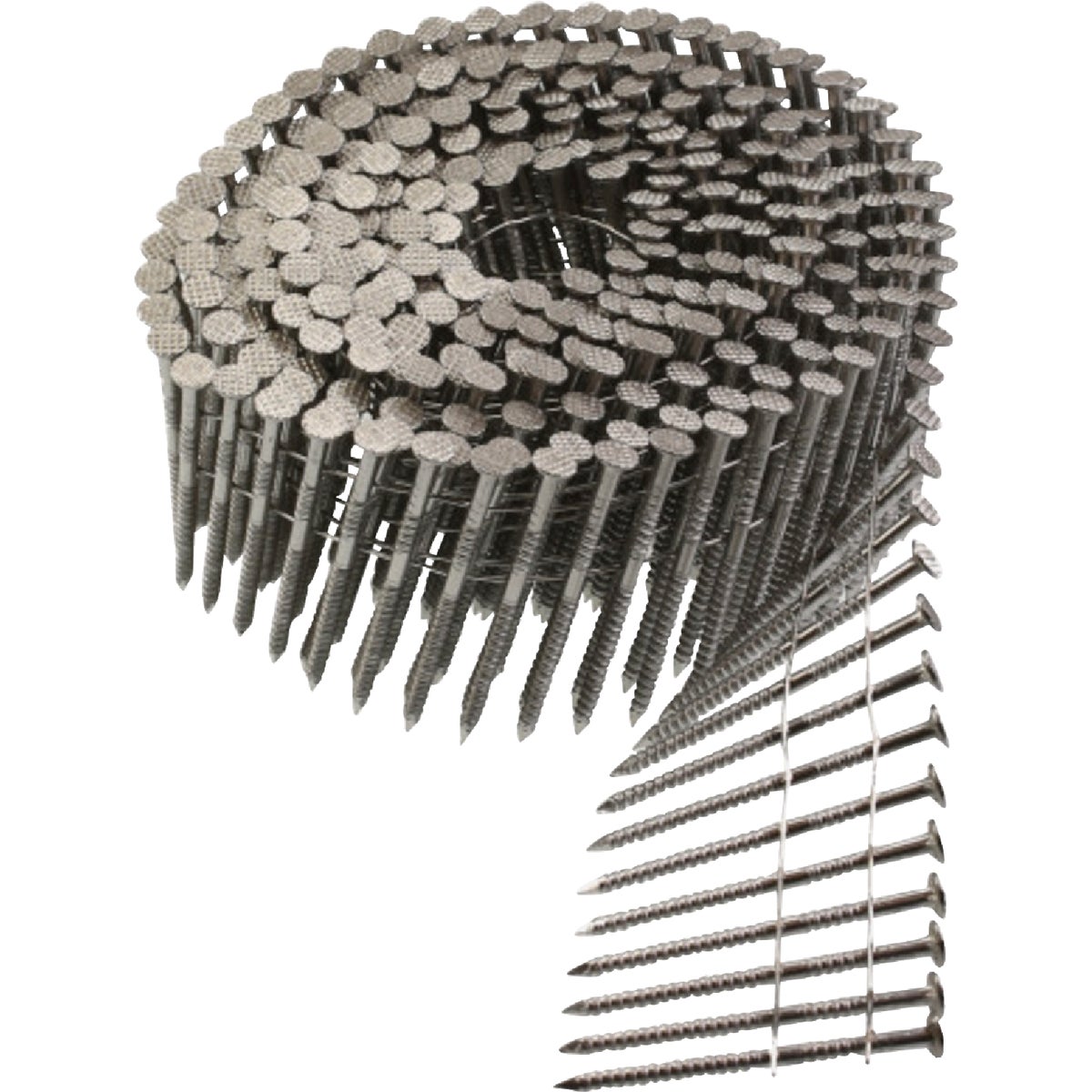 Simpson Strong-Tie 2-1/4 In. 15 Deg. Full Round Head Ring Shank #304 Stainless Steel Wire Coil Siding Nail (3600-Count)