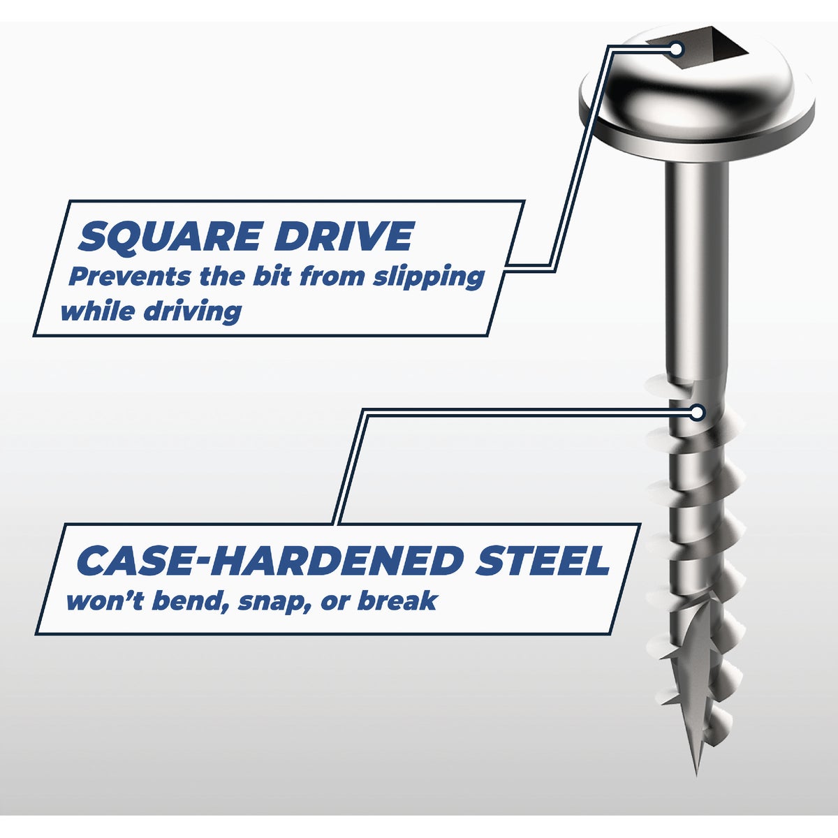 Kreg #8 x 1-1/4 In. Square Coarse Thread Maxi-Loc Head Zinc Pocket-Hole Screw (250 Ct.) Image 3