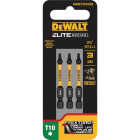 DEWALT Elite Series FlexTorq 2.25 In. T10 Torx Impact Screwdriver Bit (3-Pack) Image 2