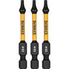 DEWALT Elite Series FlexTorq 2.25 In. T10 Torx Impact Screwdriver Bit (3-Pack) Image 1