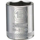 DEWALT 3/8 In. Drive 15mm 6-Point Shallow Metric Socket Image 1
