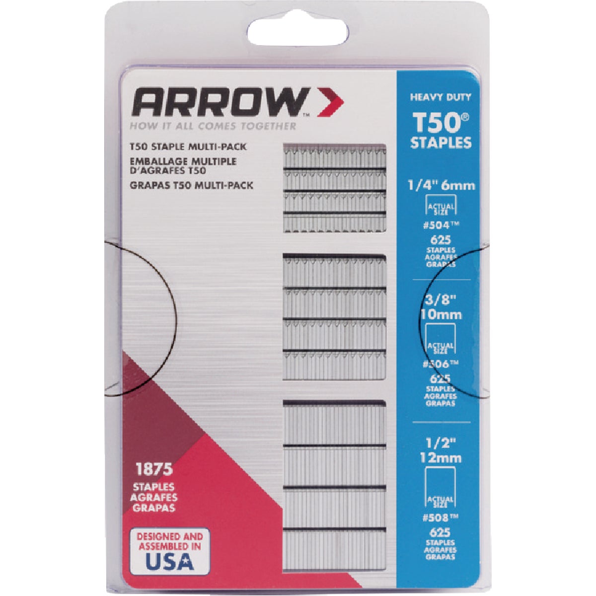 Arrow T50 Heavy Duty Assorted Staple Pack (1875-Count) Image 2