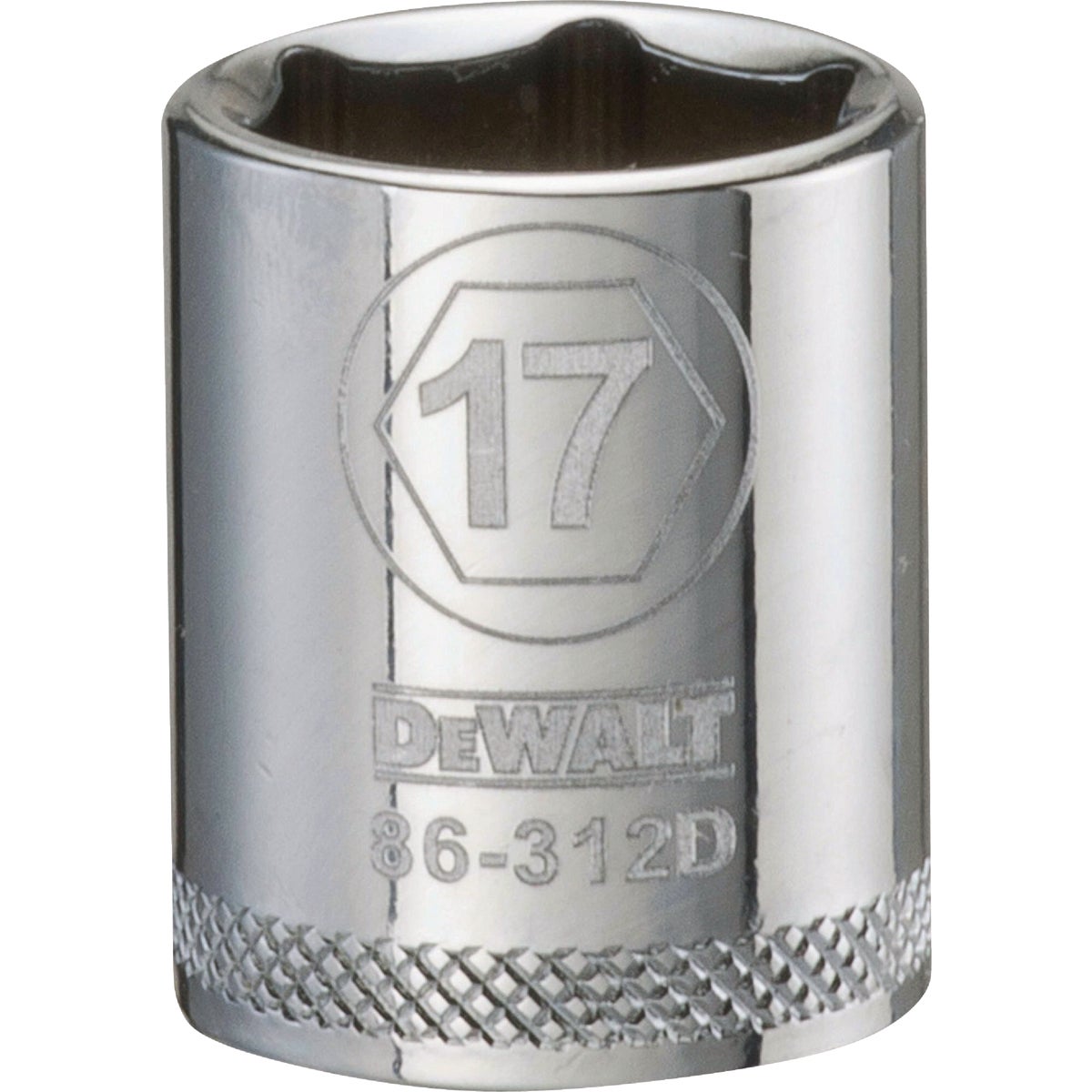 DEWALT 3/8 In. Drive 17mm 6-Point Shallow Metric Socket