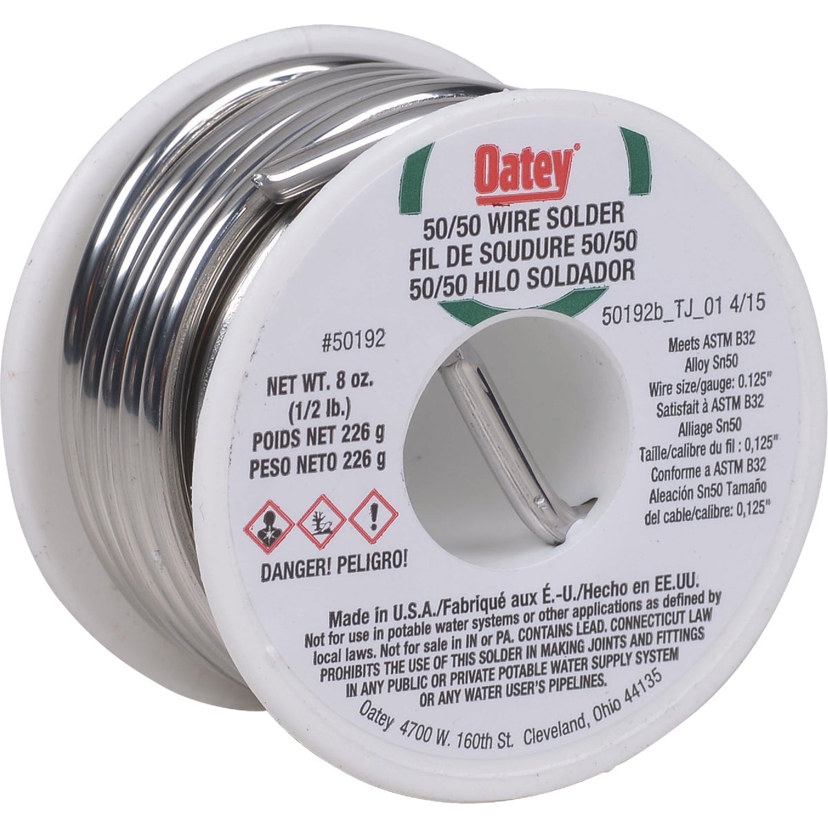Oatey 1/2 Lb. 50/50 Wire Solder