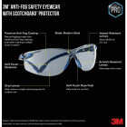 3M Black/Blue Frame Safety Glasses with Anti-Fog Scotchgard Protector Gray Lenses Image 2