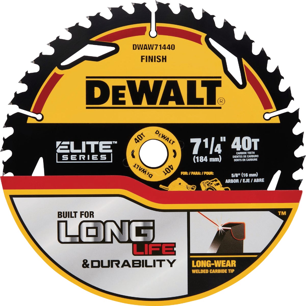 DEWALT Elite Series 7-1/4 In. 40-Tooth Circular Saw Blade Image 1