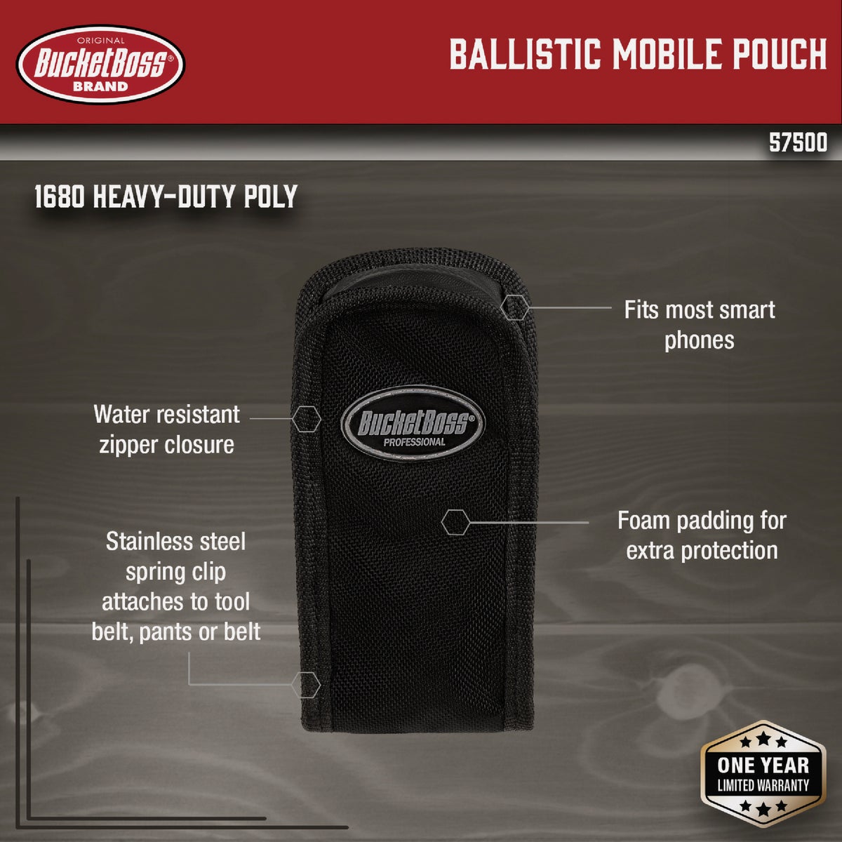 Bucket Boss Ballistic Mobile Cellphone Holder Image 2