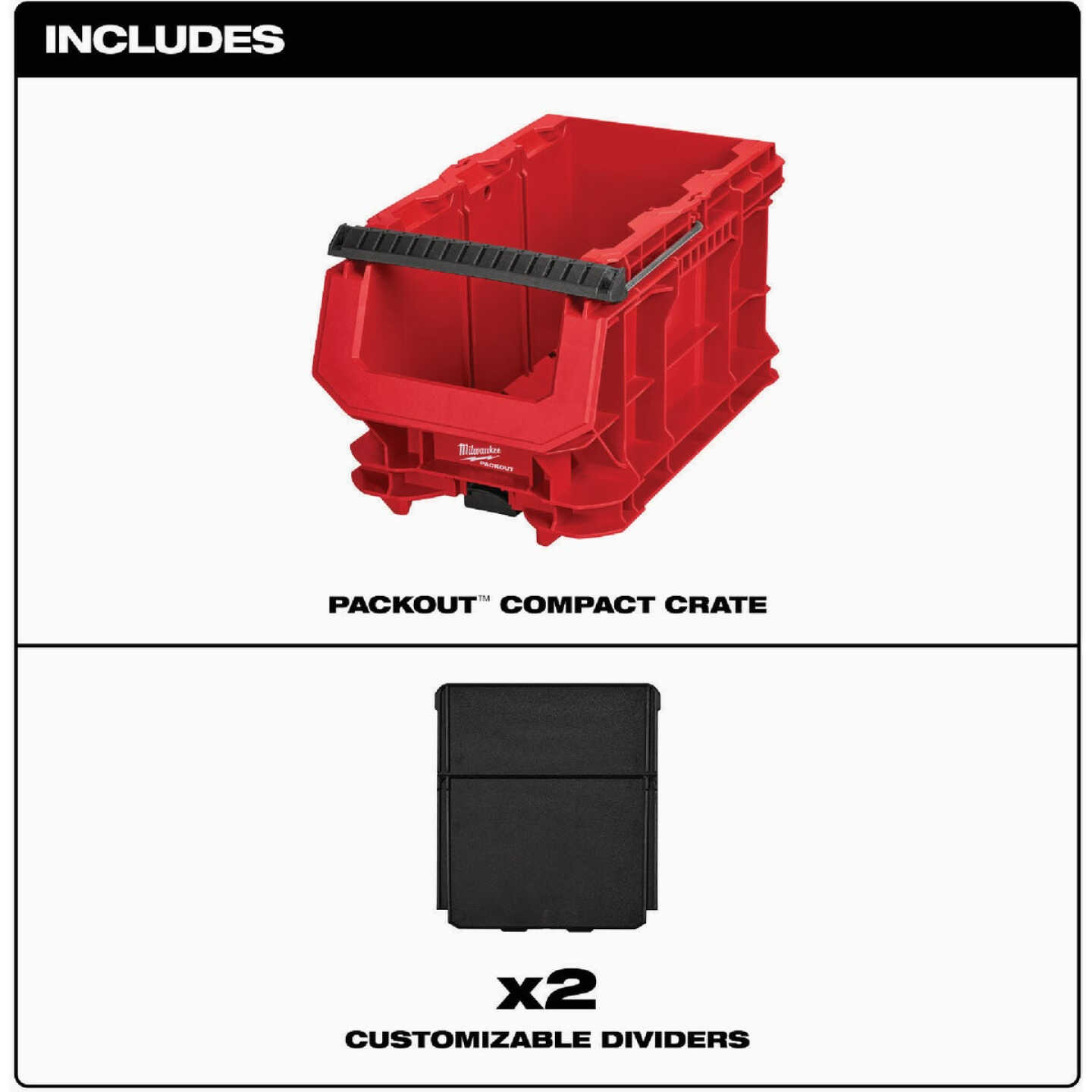 Milwaukee PACKOUT Compact Crate Image 4