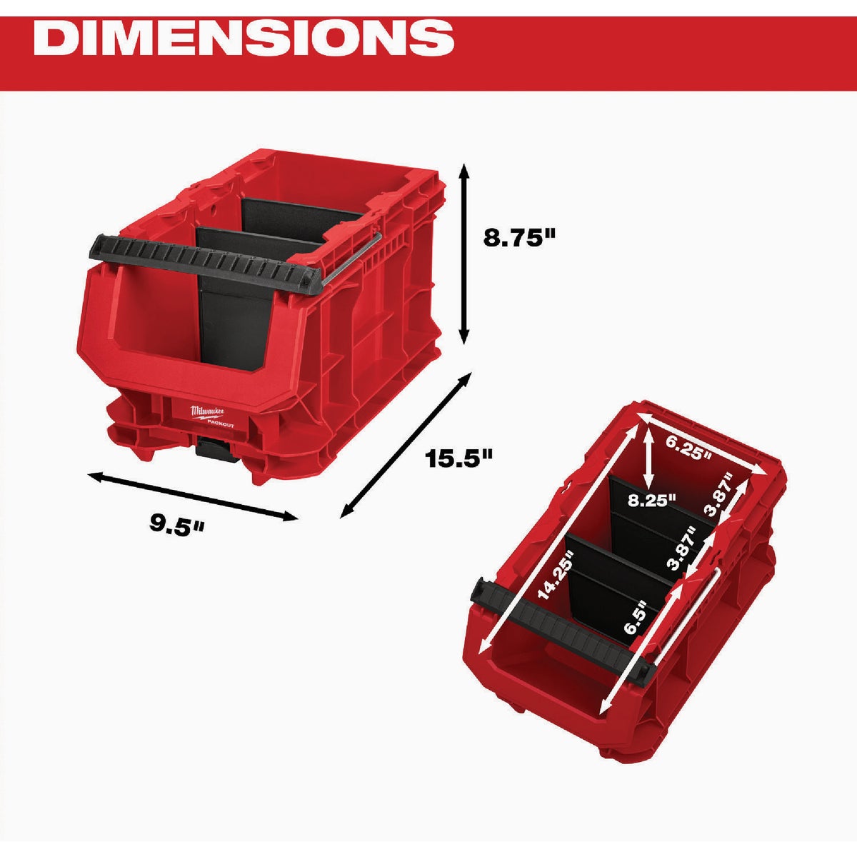 Milwaukee PACKOUT Compact Crate Image 5