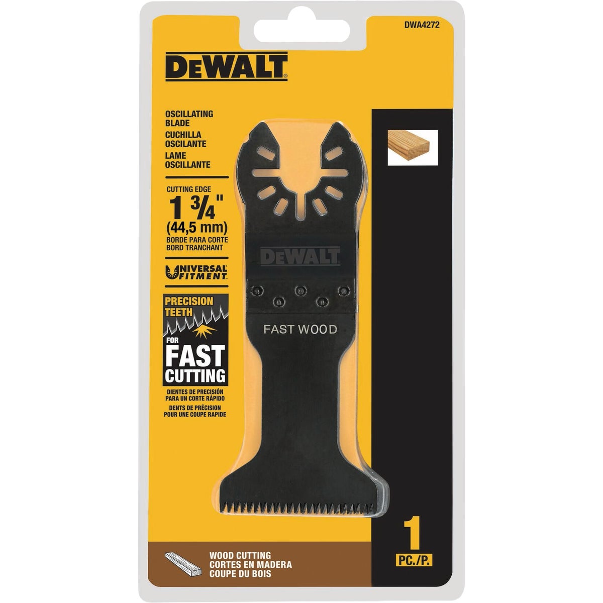 DEWALT 1-3/4 In. Precision Wood Oscillating Tool Blade Image 2