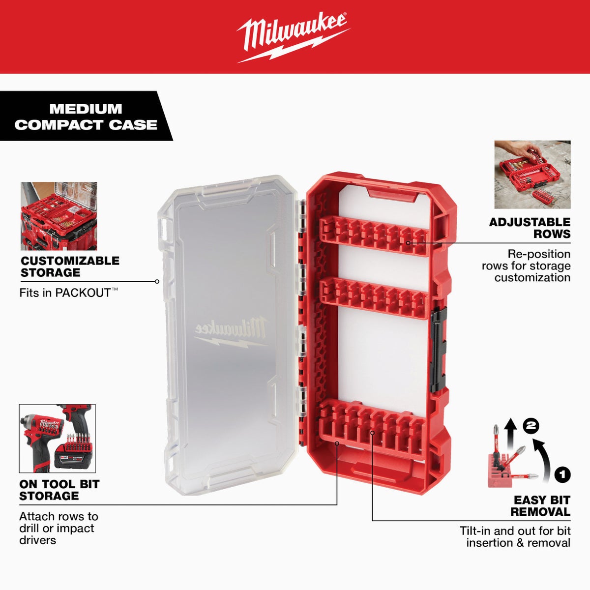 Milwaukee SHOCKWAVE Impact Duty Drill & Drive Set (60-Piece) Image 5