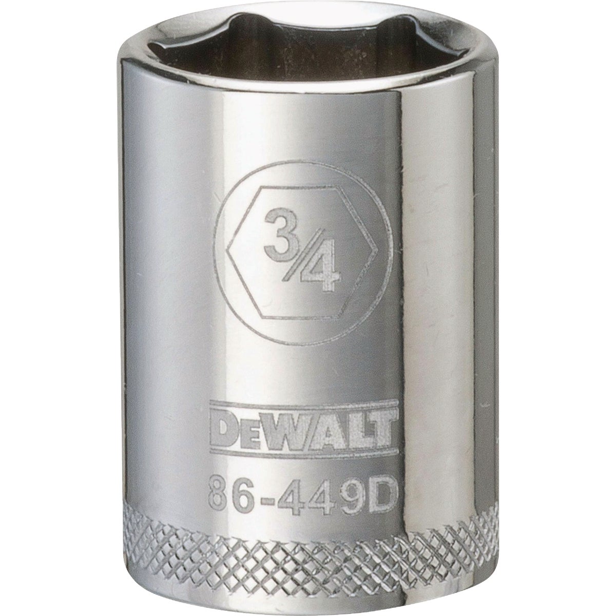 DEWALT 1/2 In. Drive 3/4 In. 6-Point Shallow Standard Socket