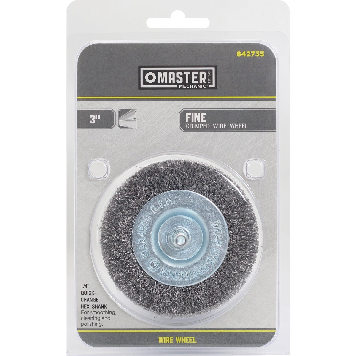 Master Mechanic 3 In. Fine Drill-Mounted Wire Wheel