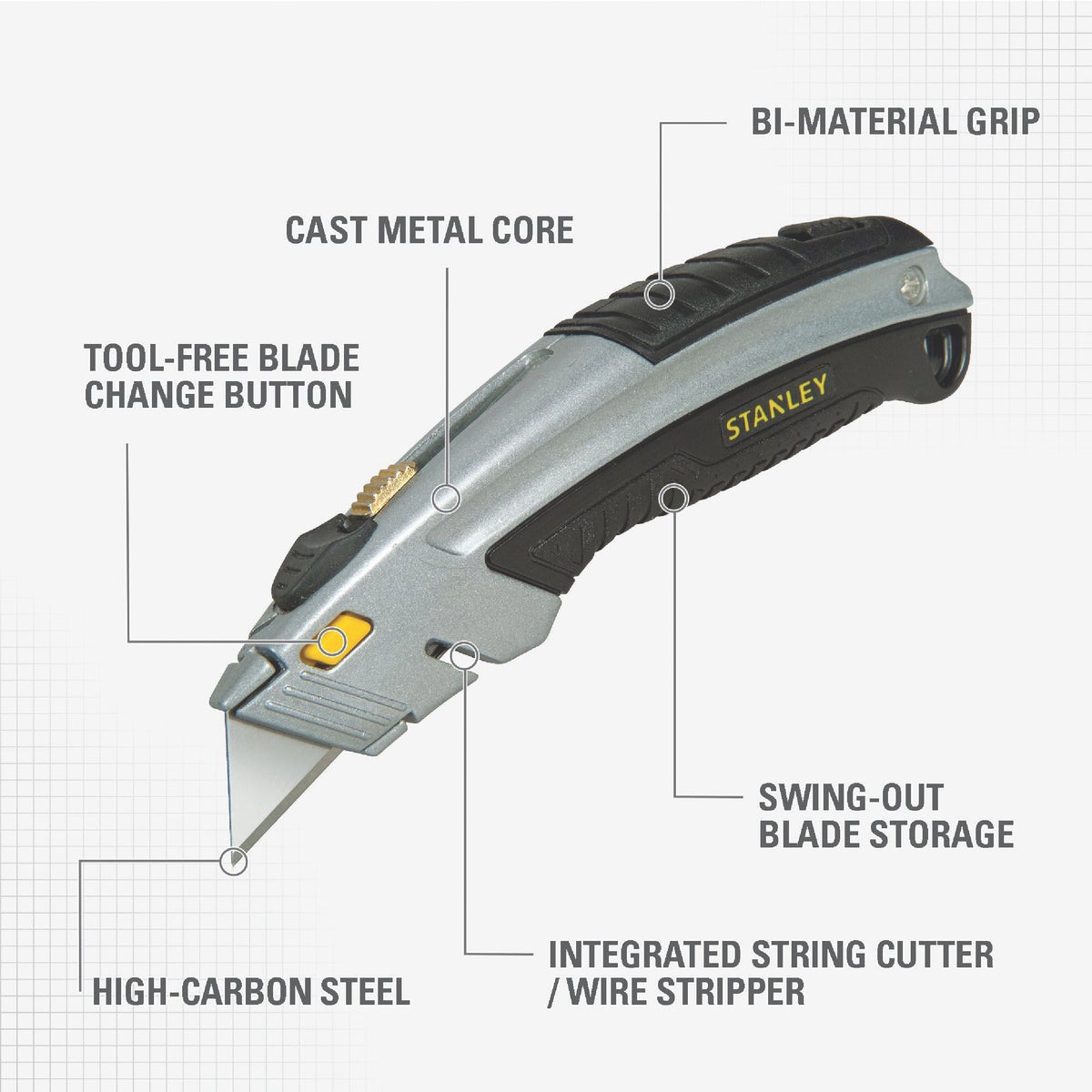Stanley InstantChange Retractable Straight Utility Knife Image 8