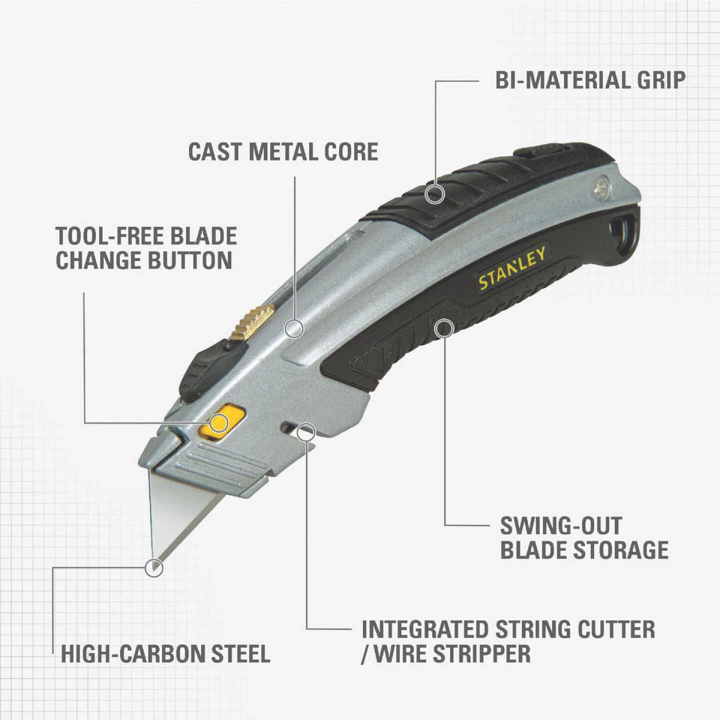Stanley InstantChange Retractable Straight Utility Knife Image 8