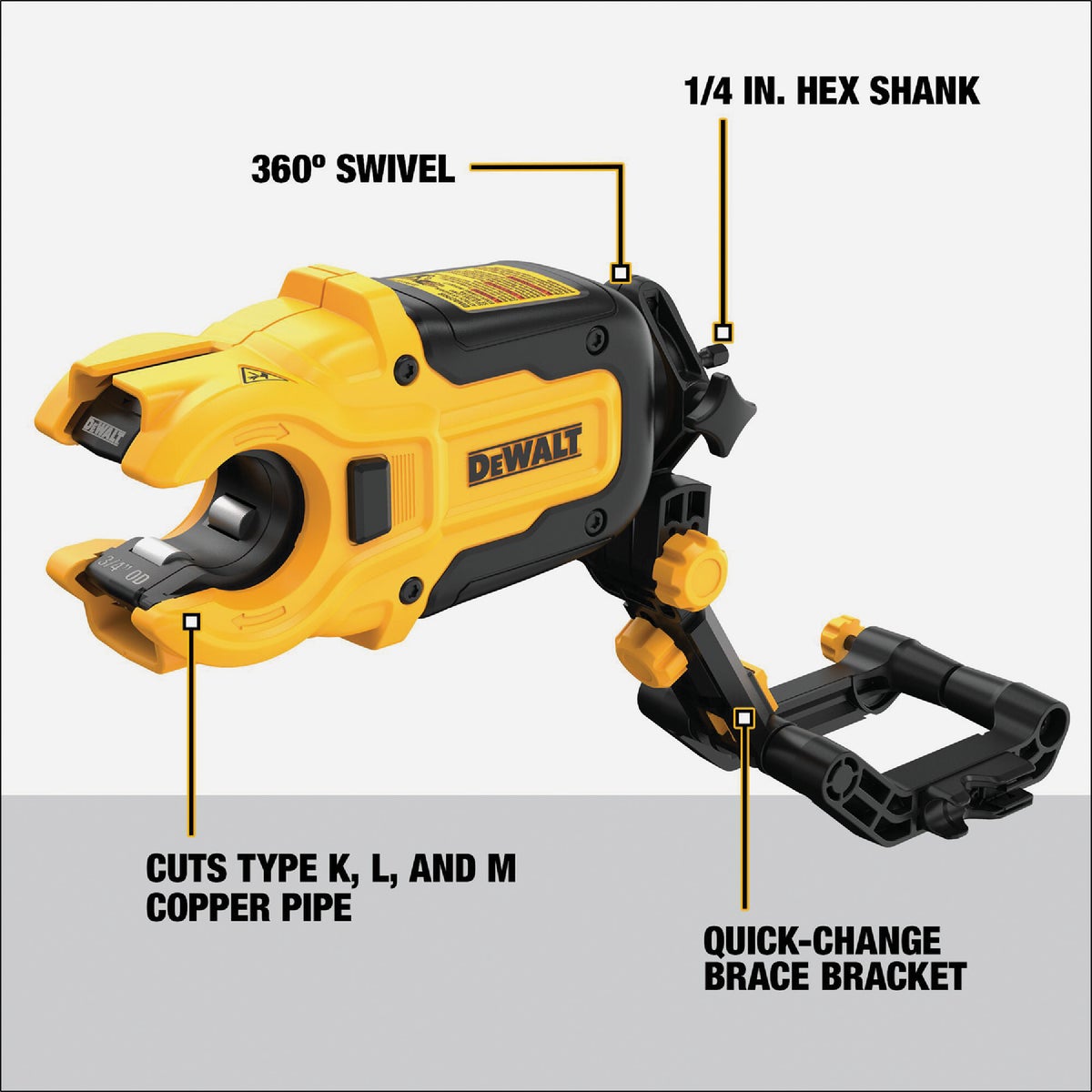 DEWALT IMPACT CONNECT Copper Pipe Cutter Attachment Image 3