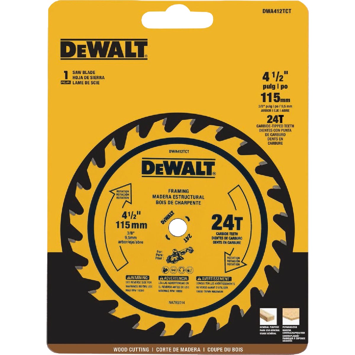DEWALT ATOMIC 4-1/2 In. 24-Tooth Circular Saw Blade Image 2