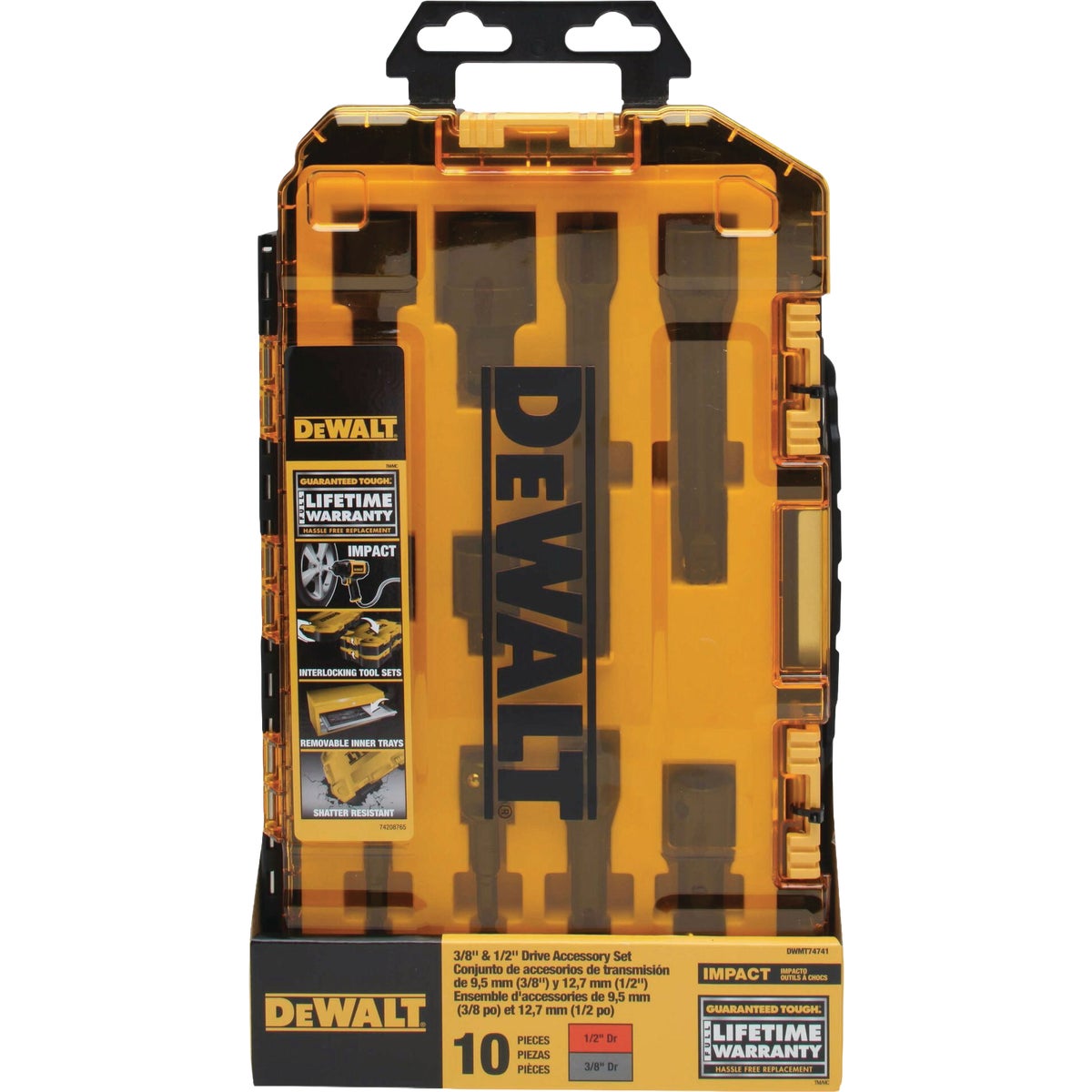 DEWALT 3/8 & 1/2 In. Drive Impact Socket Accessory Set (10-Piece) Image 2