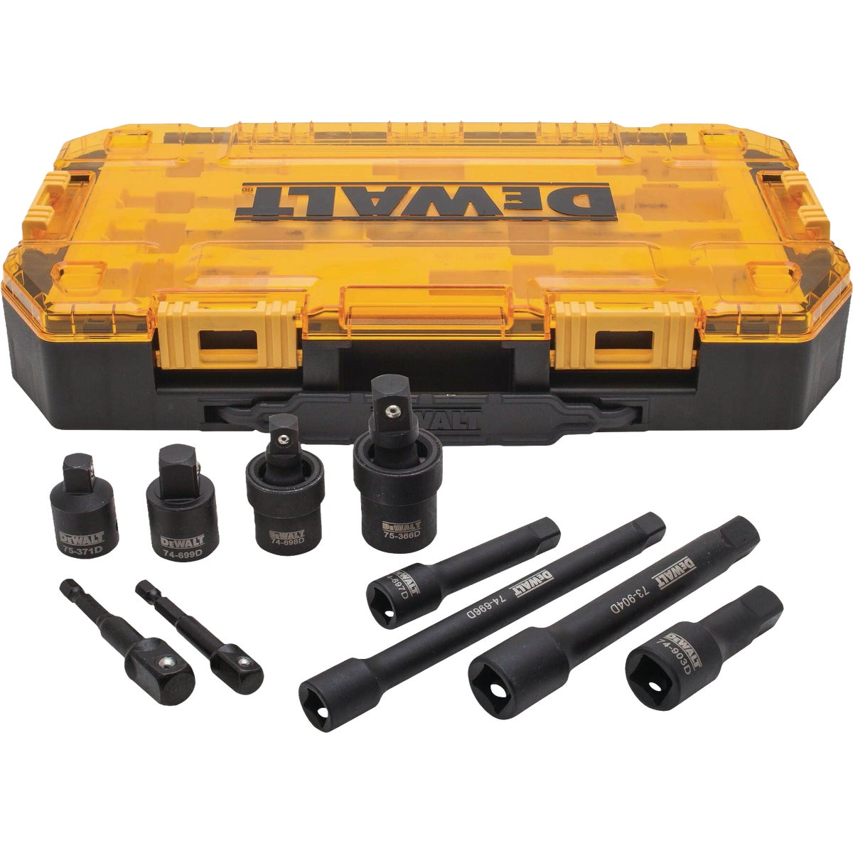 DEWALT 3/8 & 1/2 In. Drive Impact Socket Accessory Set (10-Piece)