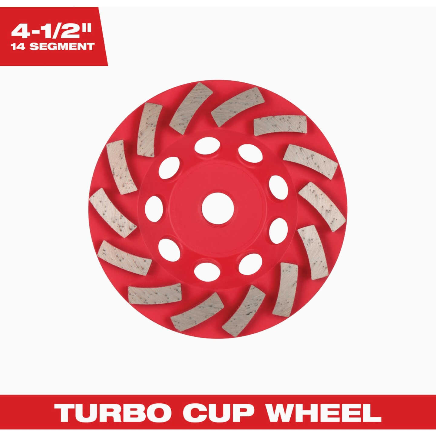 Milwaukee DIAMOND MAX 4-1/2 In. Segmented Turbo Rim Diamond Cup Wheel Image 1
