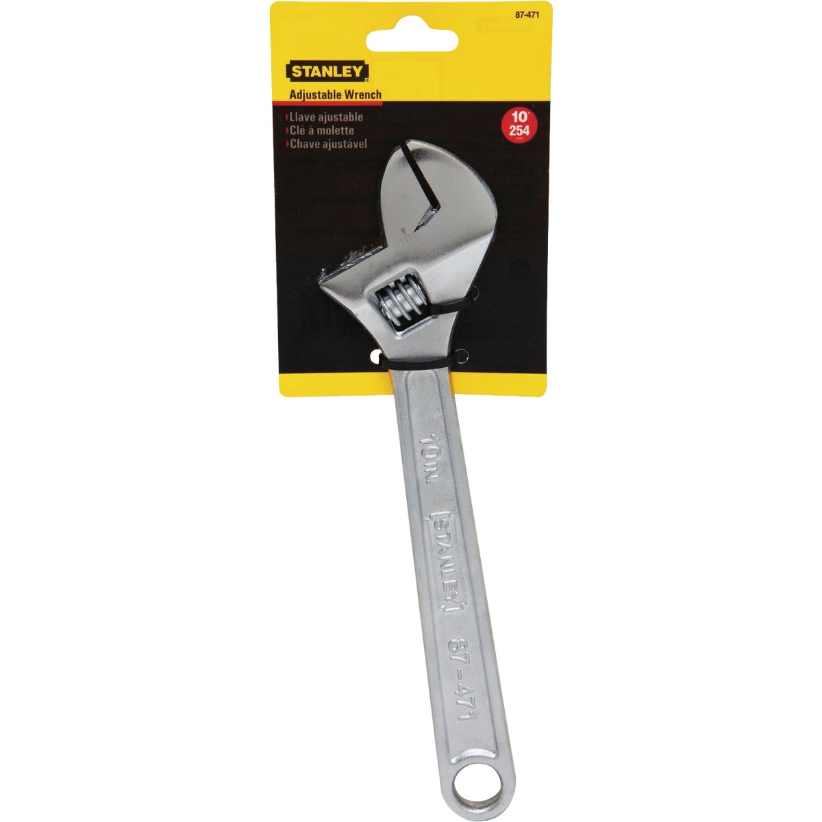 Stanley 10 In. Chrome Adjustable Wrench Image 2