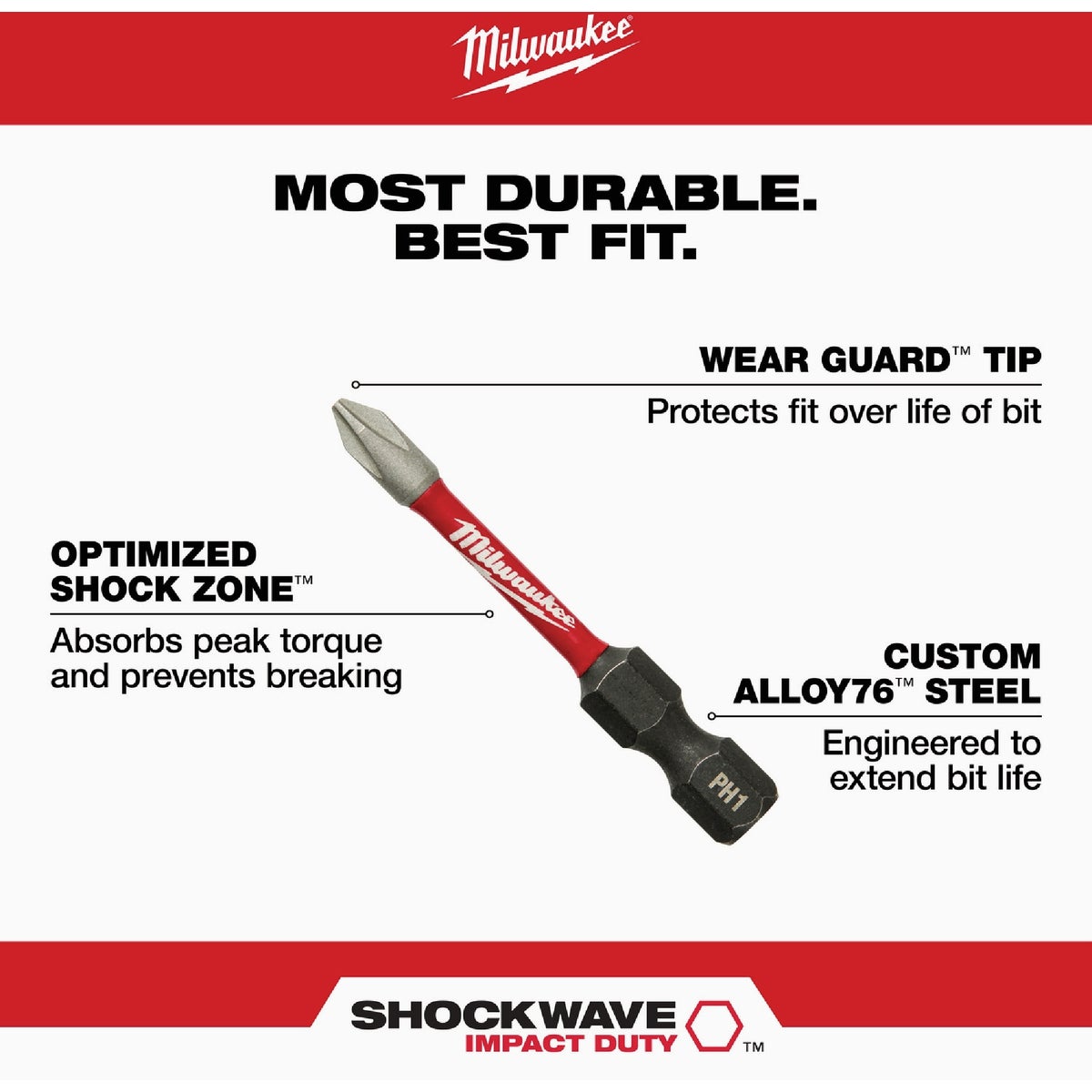 Milwaukee SHOCKWAVE Impact Duty Driver Bit Set (100-Piece) Image 4