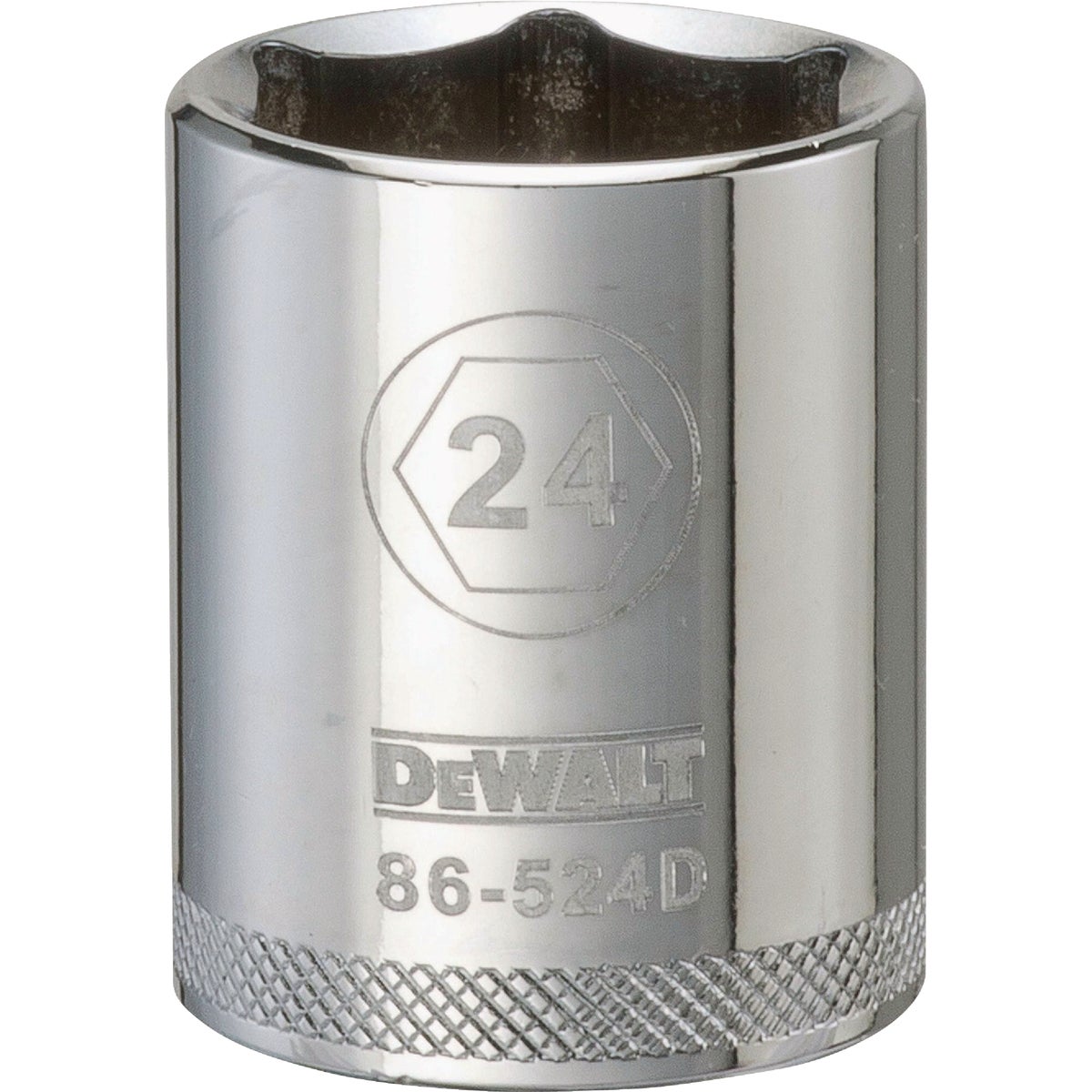 DEWALT 1/2 In. Drive 24mm 6-Point Shallow Metric Socket