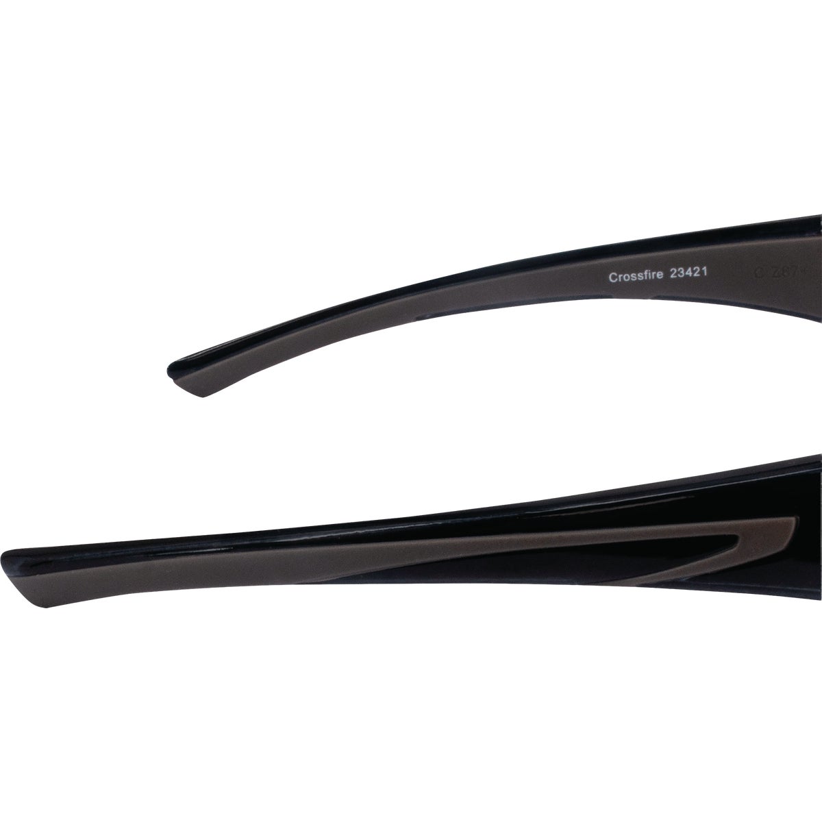 Crossfire RPG Premium Crystal Black Frame Safety Glasses with Smoke Lens Image 6