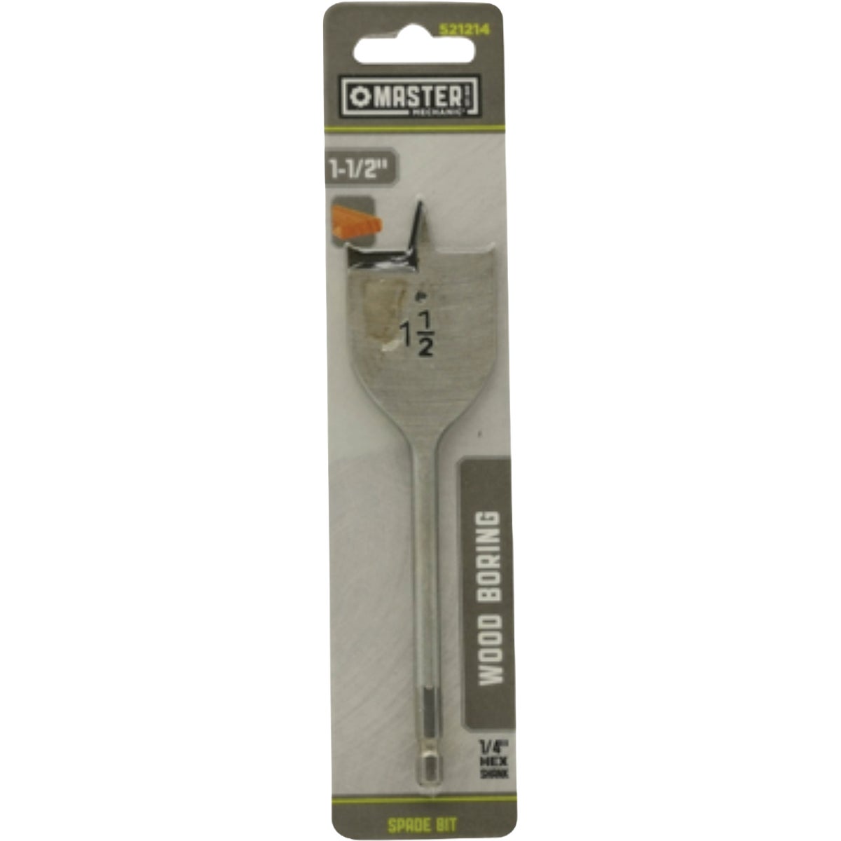 Master Mechanic 1-1/2 In. Wood Boring Spade Drill Bit