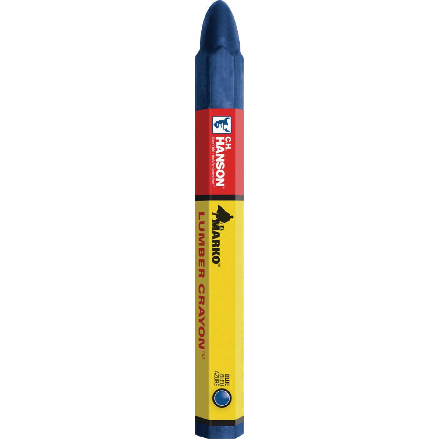 CH Hanson Blue Lumber Crayon (12-Pack) Image 1