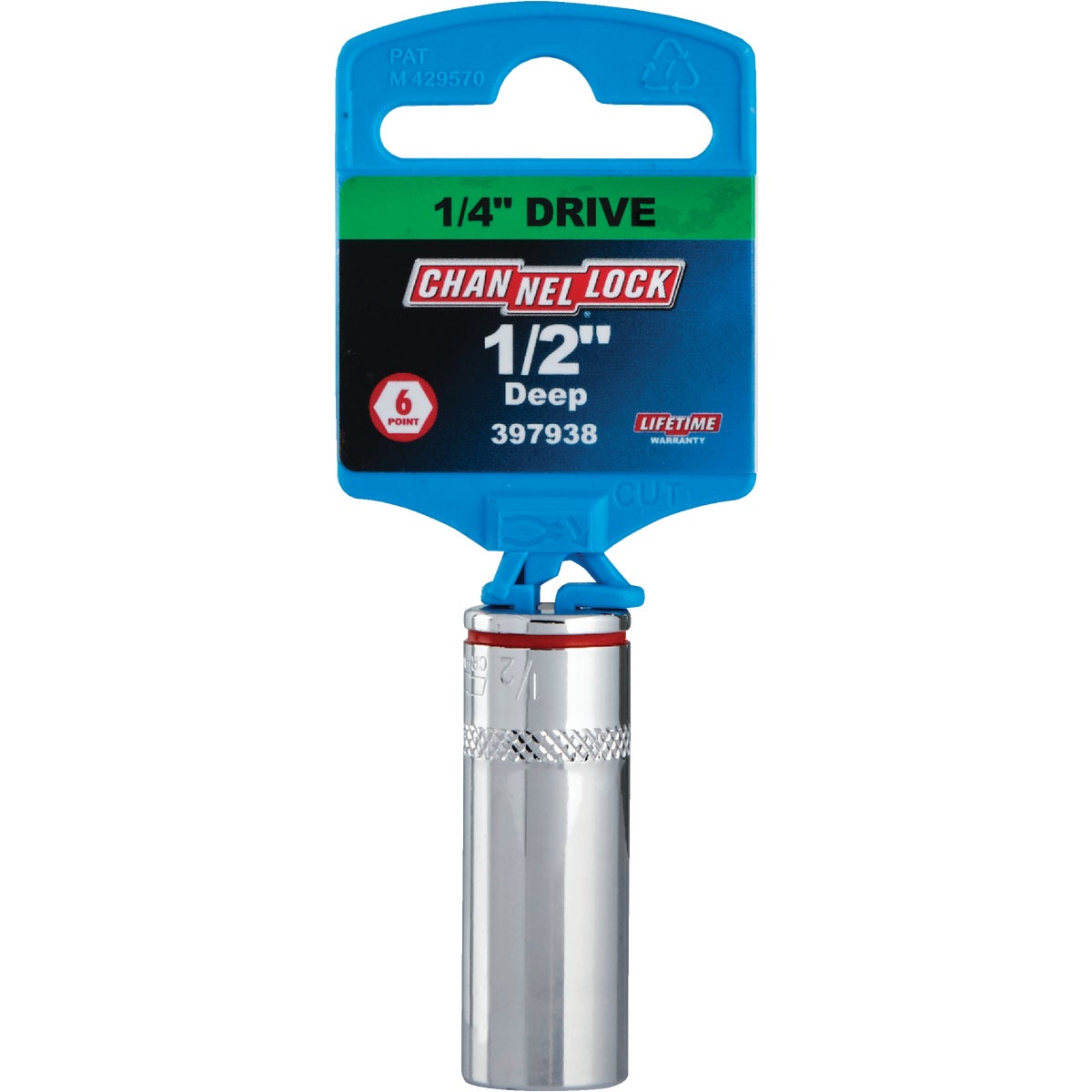 Channellock 1/4 In. Drive 1/2 In. 6-Point Deep Standard Socket Image 2