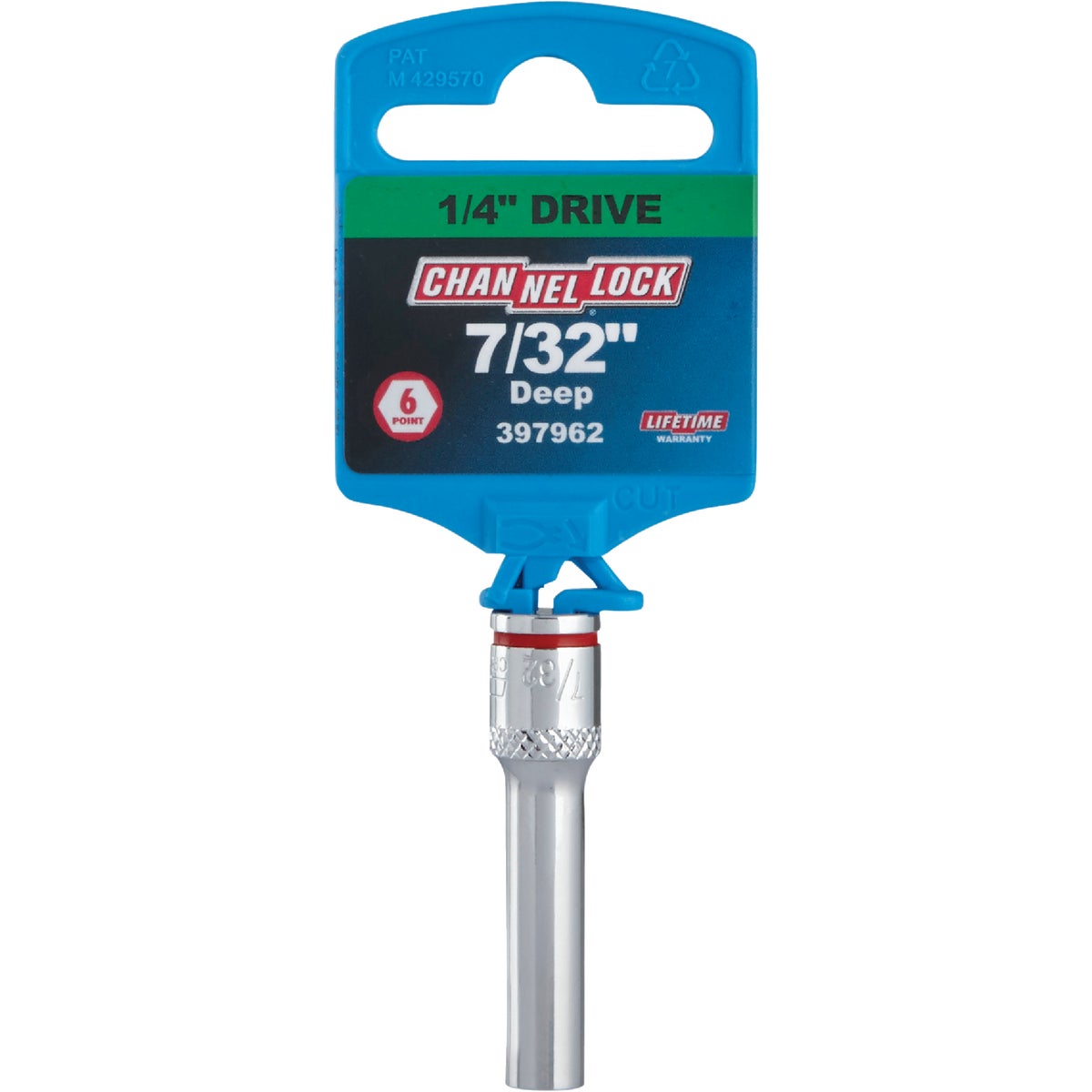 Channellock 1/4 In. Drive 7/32 In. 6-Point Deep Standard Socket Image 2