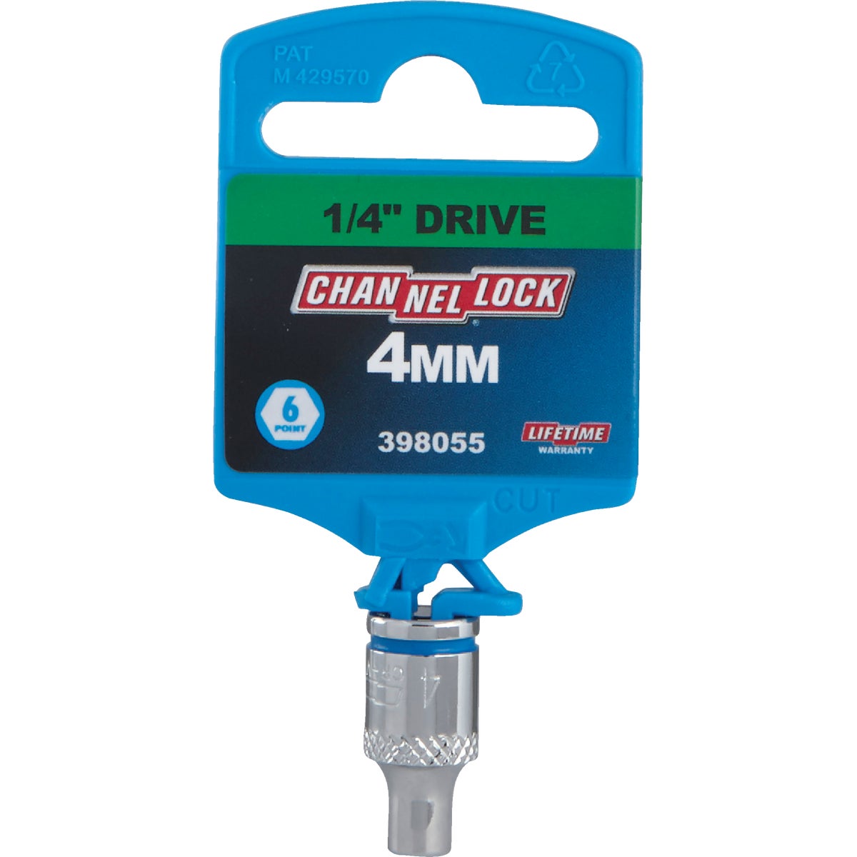 Channellock 1/4 In. Drive 4 mm 6-Point Shallow Metric Socket Image 2