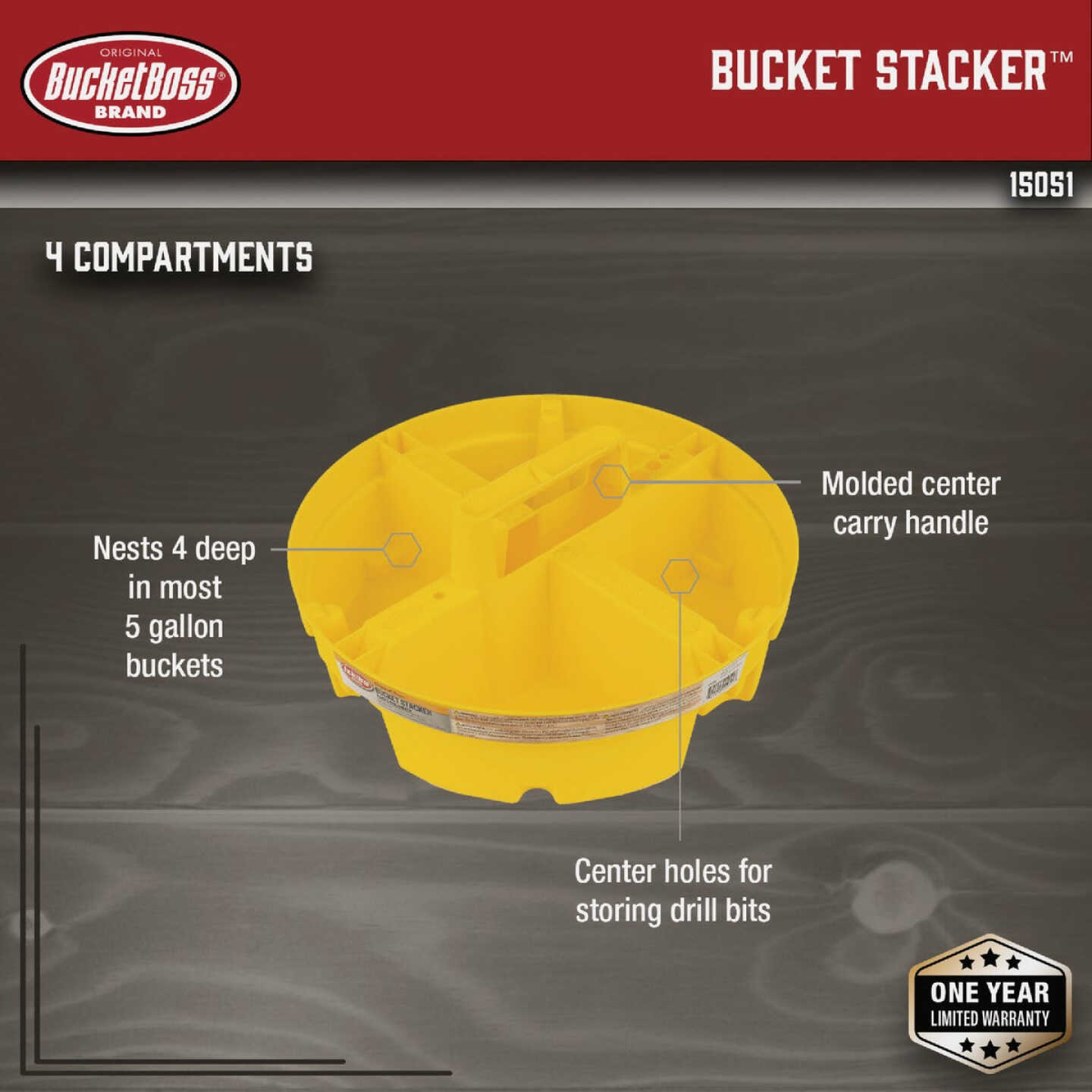 Bucket Boss Bucket Stacker Tool Bucket Organizer Image 2