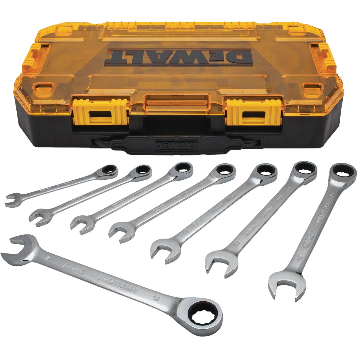 DEWALT Metric Ratcheting Combination Wrench Set (8-Piece)